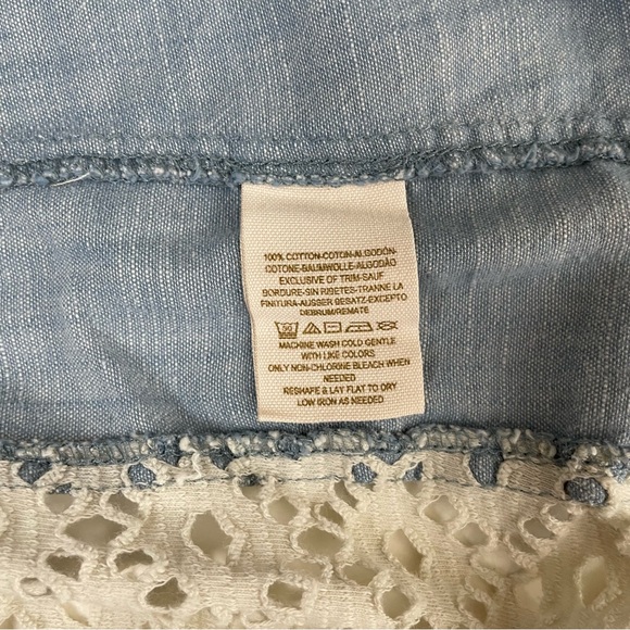 Free People Slubby Chambray Road Trip Button Down Shirt - Picture 8 of 13